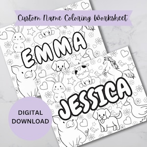 Custom Name Coloring Sheet for Kids! - Download & Print!