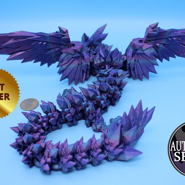 Articulated Winged Crystal Gem Dragon Etsy
