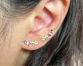 1 Paio Orecchini Arcobaleno, Orecchini a Forma di Cuore Arcobaleno Pride per Donna, Orecchino in Acrilico Colorato, Accessori per Outfit Pride, Orecchino Pendenti Gay-lesbiche