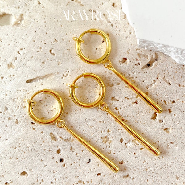 Zoro Earrings, Clip On Earrings, 18K Gold over 925 Silver, Anime Earrings, 3 Pcs Set Unisex Cosplay Earrings