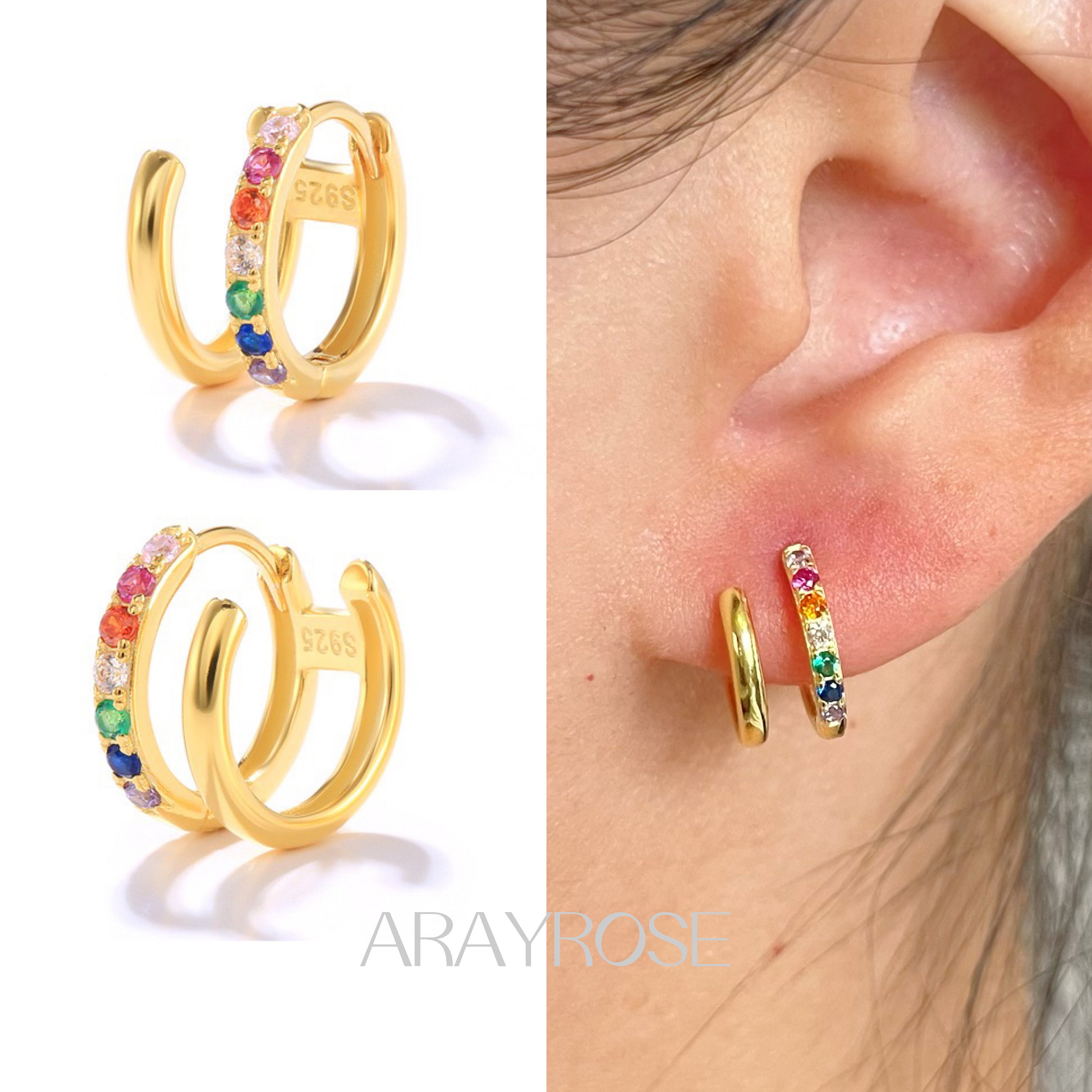 ●kindababy● peony double cubic earring clothing2 peony double cubic earring - kindababy