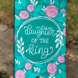 Cuaderno de notas con motivos florales pintados a mano de La hija del rey, 3,5 x 5,5 pulgadas