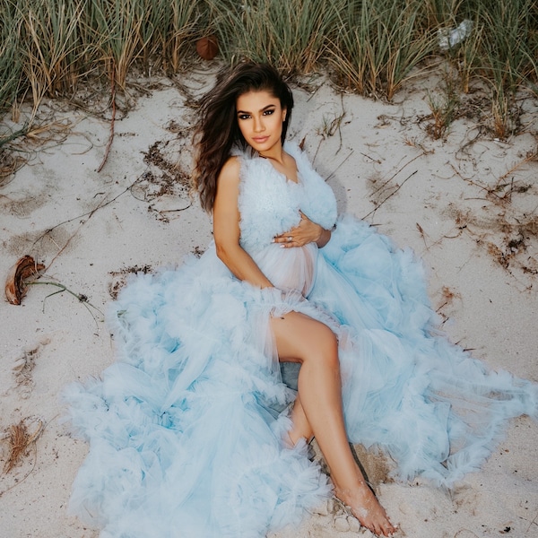 Maternity Dress for Photo Shoot, Maternity Gown for Women, Tulle Dress, Baby Shower, PhotoShoot Dress