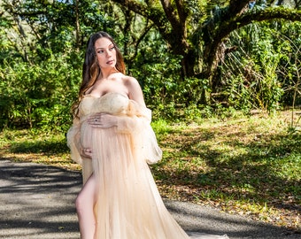 Pearl Maternity dress | Maternity dress for photoshoot | Baby shower dress | Boho dress | Maternity Gown