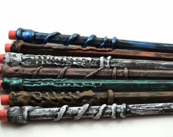 Wizard wand pencils, wizard wands, wand pencils, magical pencils, fun stationery, birthday party favors, wizard party gifts, kids gifts,