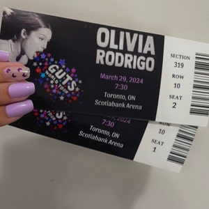 Physisches Olivia Rodrigo GUTS TOUR Ticket - Individuell