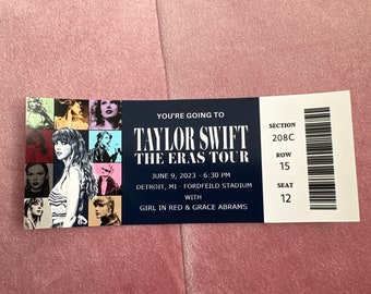 Physical ERAS TOUR ticket - custom