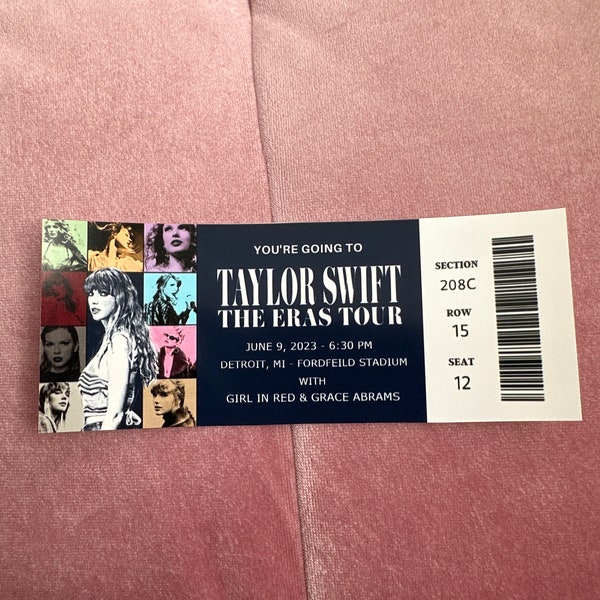 Physical ERAS TOUR ticket - custom