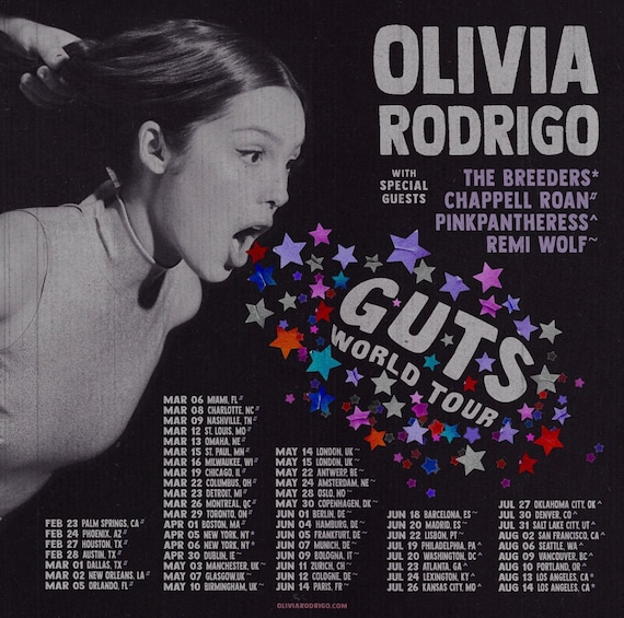Physical Olivia Rodrigo GUTS TOUR Ticket - Custom - Etsy Australia