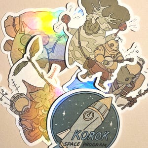 Korok Space Program Outer Wilds & Zelda ToTK-stickers van craniumknight (waterdicht, glanzend)