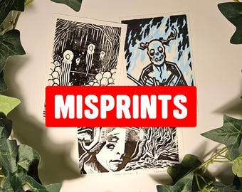 Various Misprints - Linocut Print (4.5"x6.5")