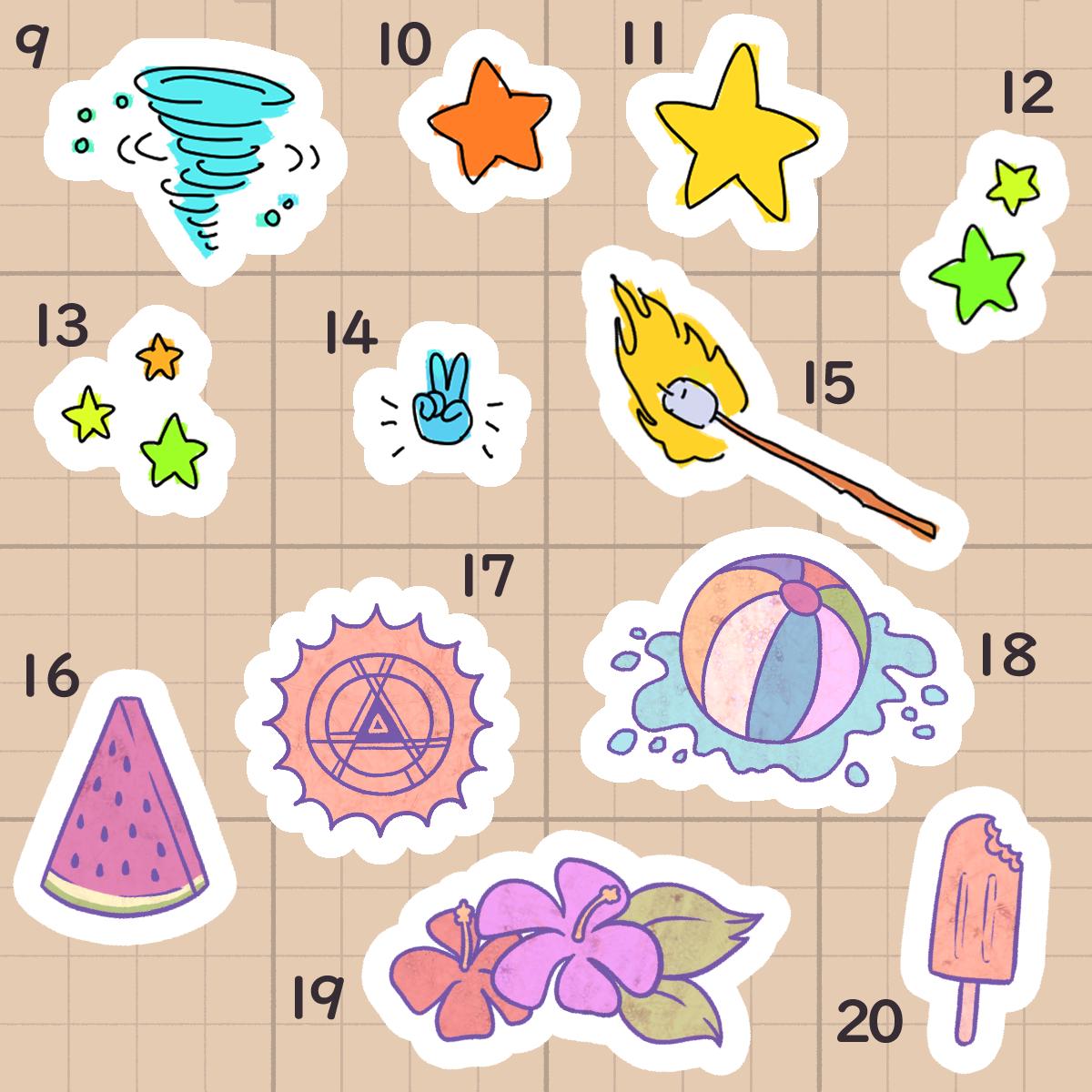 Set of 10 Random Mini Vinyl Stickers (waterproof, Glossy) - Etsy
