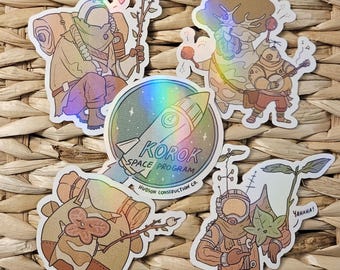 Korok Space Program Outer Wilds & Zelda ToTK Vinyl Stickers (waterproof, glossy)