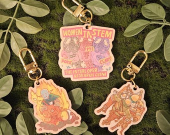 Outer Wilds Printed Wooden Keychains (~2")