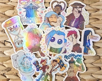 Arcane League of Legends Meme Funny Vinyl Stickers (waterproof, glossy)