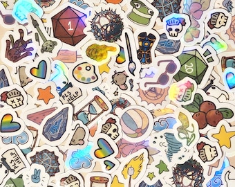 Set of 10 Random Mini Vinyl Stickers (waterproof, glossy)
