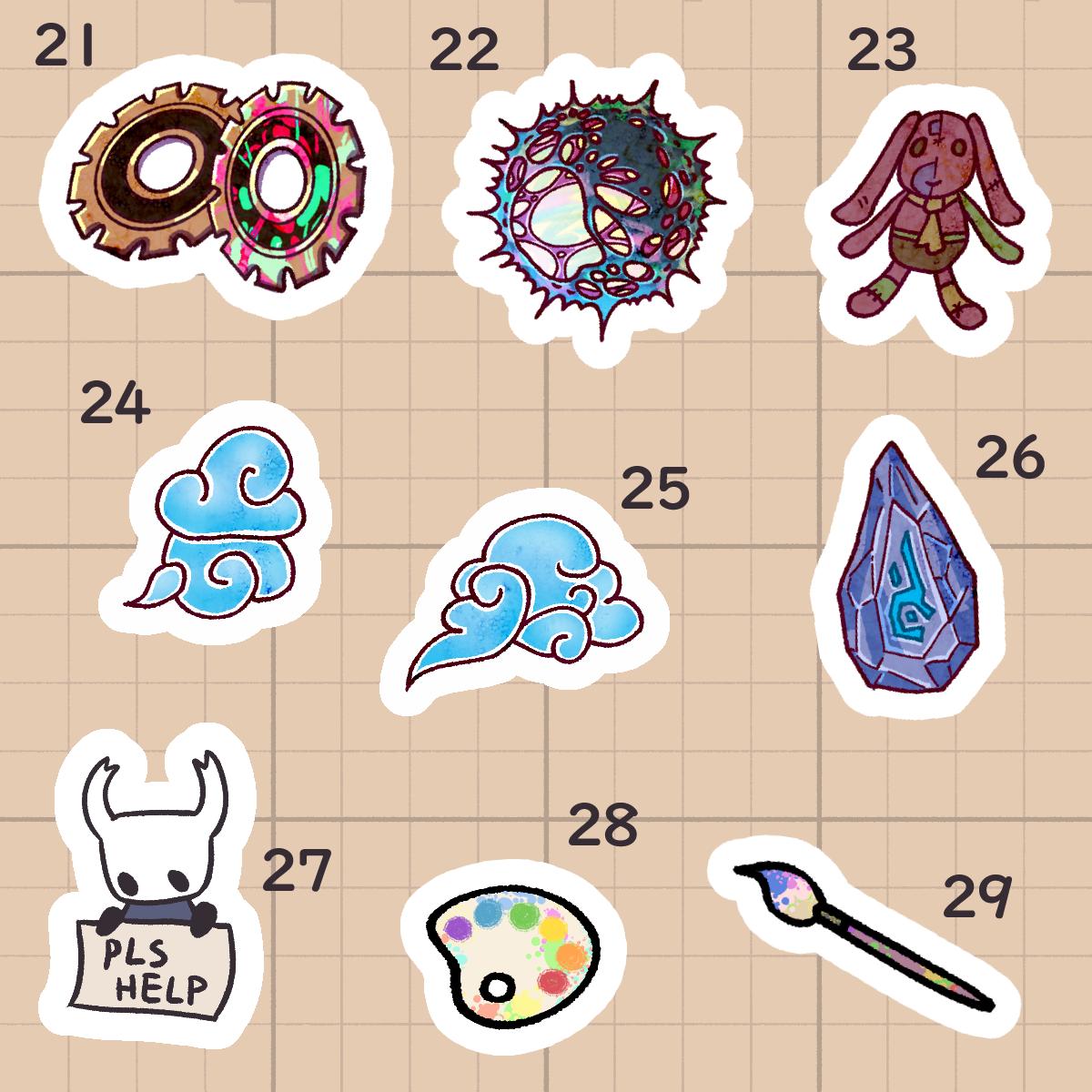 Set of 10 Random Mini Vinyl Stickers (waterproof, Glossy) - Etsy