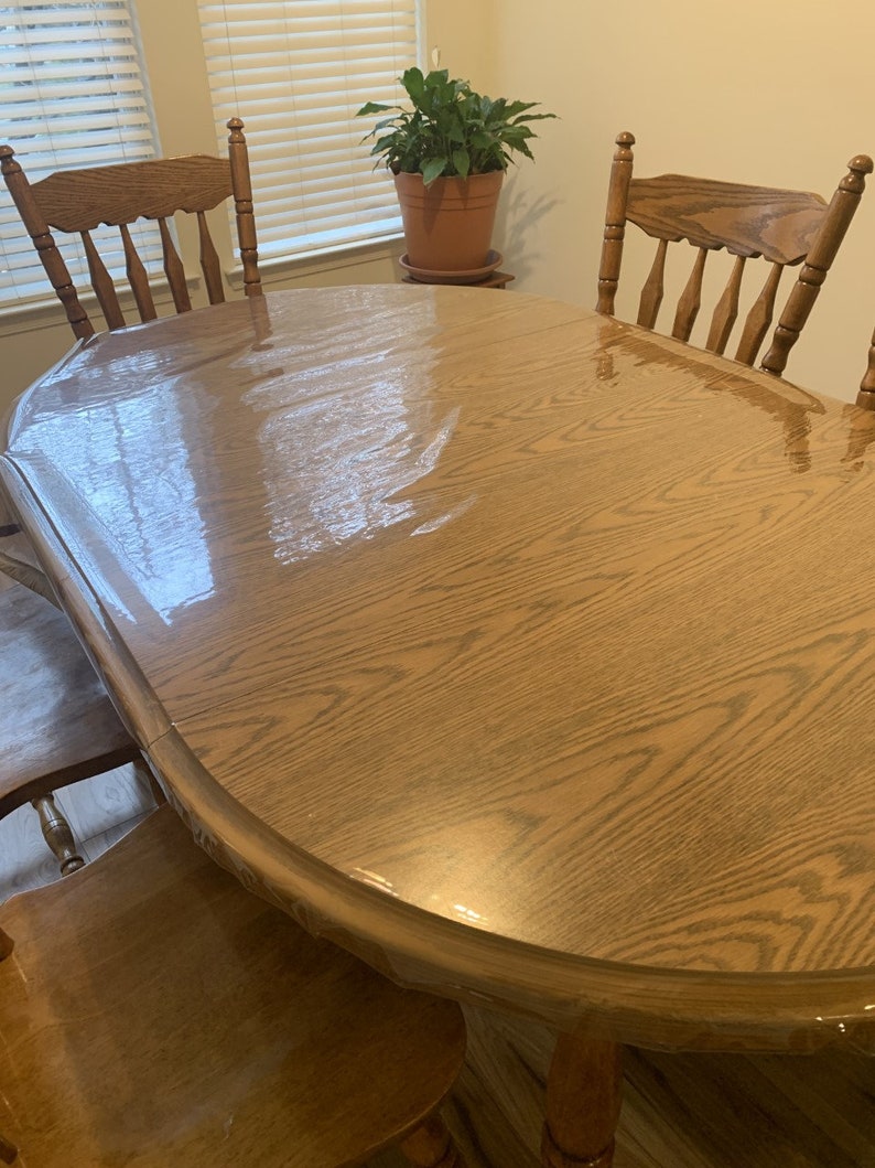 Custom Order Clear Vinyl Table Pad Protector 48x60 Oval Shape Etsy