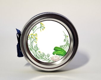 Pickle Jar 2" Label Pack of 60 Canning Stickers Customizable