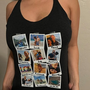 Custom Polaroid Tank Top - Vintage Black