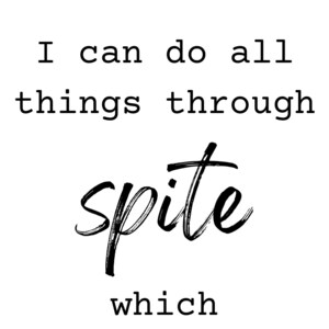 I Can Do All Things Through Spite Which Strengthens Me