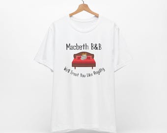 Macbeth B&B Shakespeare Humor Unisex Jersey Short Sleeve Tee