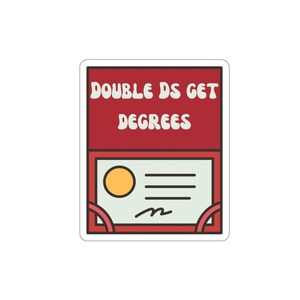 Double Ds Obtenir des degrés Autocollants découpés en plusieurs tailles