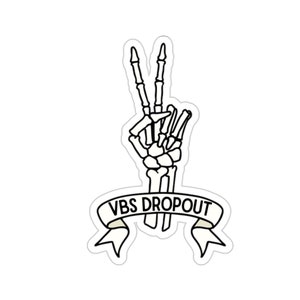 Vacation Bible School Dropout Die-Cut Stickers in multiple sizes