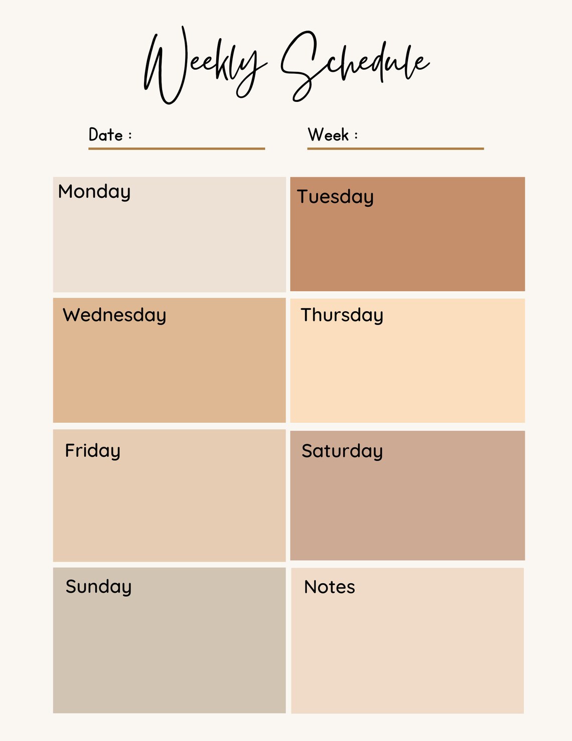 Weekly Schedule Template Goodnotes Etsy Weekly Schedule Template Goodnotes Etsy