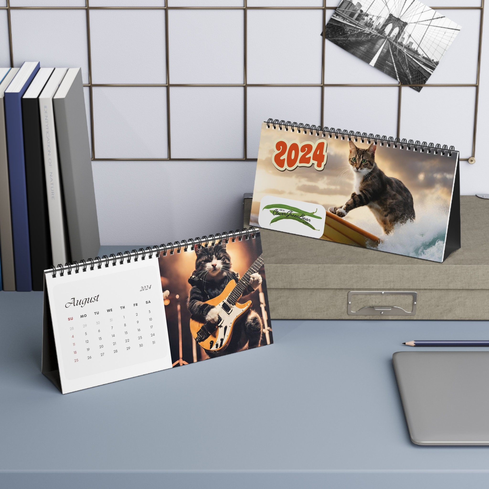 2024 Cats Desk Calendar Etsy