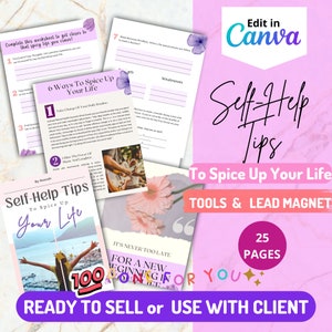 Self Care Coach Workbook, Life Coaching Tools, Done for you, Lead Magnet Coaching Workbook Template, Brandable coaching resources