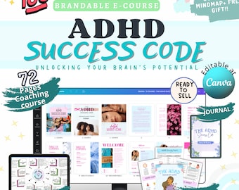 Done For You The ADHD Success Code | Done For You Workbook, Coaching Program for Life Coaches, ADHD coach, Psychologists, Therapist
