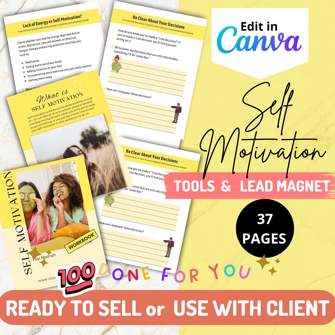 Done for You Self-motivation Lead Magnet Kit, Canva Template, Opt-in ...