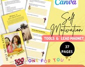 Done For You Self-Motivation Lead Magnet Kit, Canva Template, Opt-In Freebie Templates, Online Course, Lead Magnet Toolkits