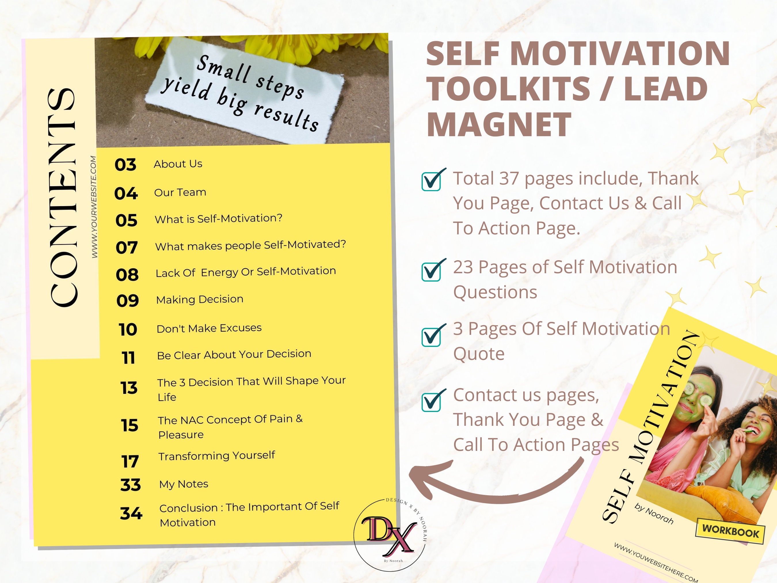Done for You Self-motivation Lead Magnet Kit, Canva Template, Opt-in ...