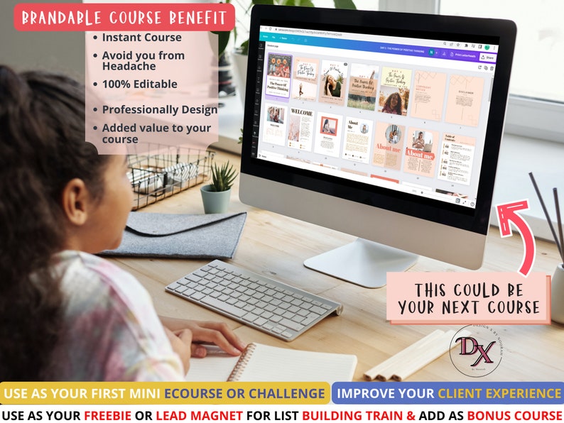 Done for you course,the power of positive thinking ,Life coaching tools,positive thinking workbook,Life coach template,Self improvement,Lead magnet workbook,self confidence book,therapy course,coaching content,Brandable ecourse,self help book