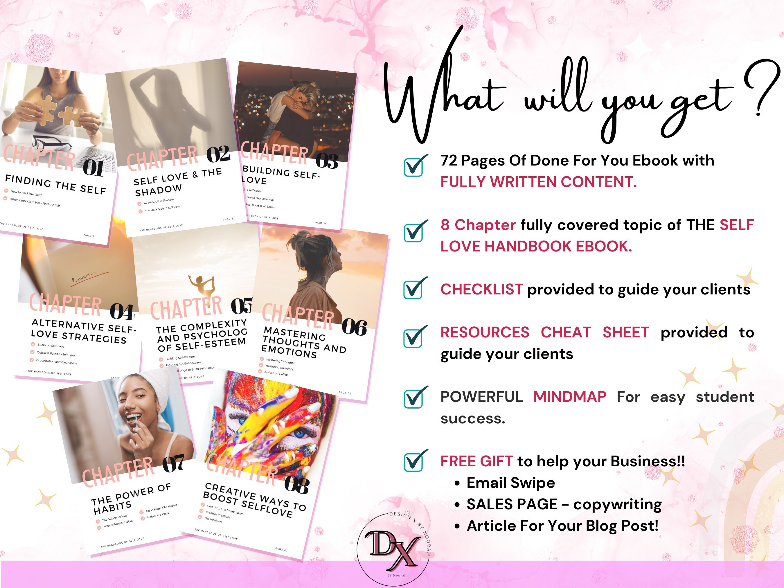 Self Love Workbook Canva Template Brandable Ecourse doneforyou Editable ...