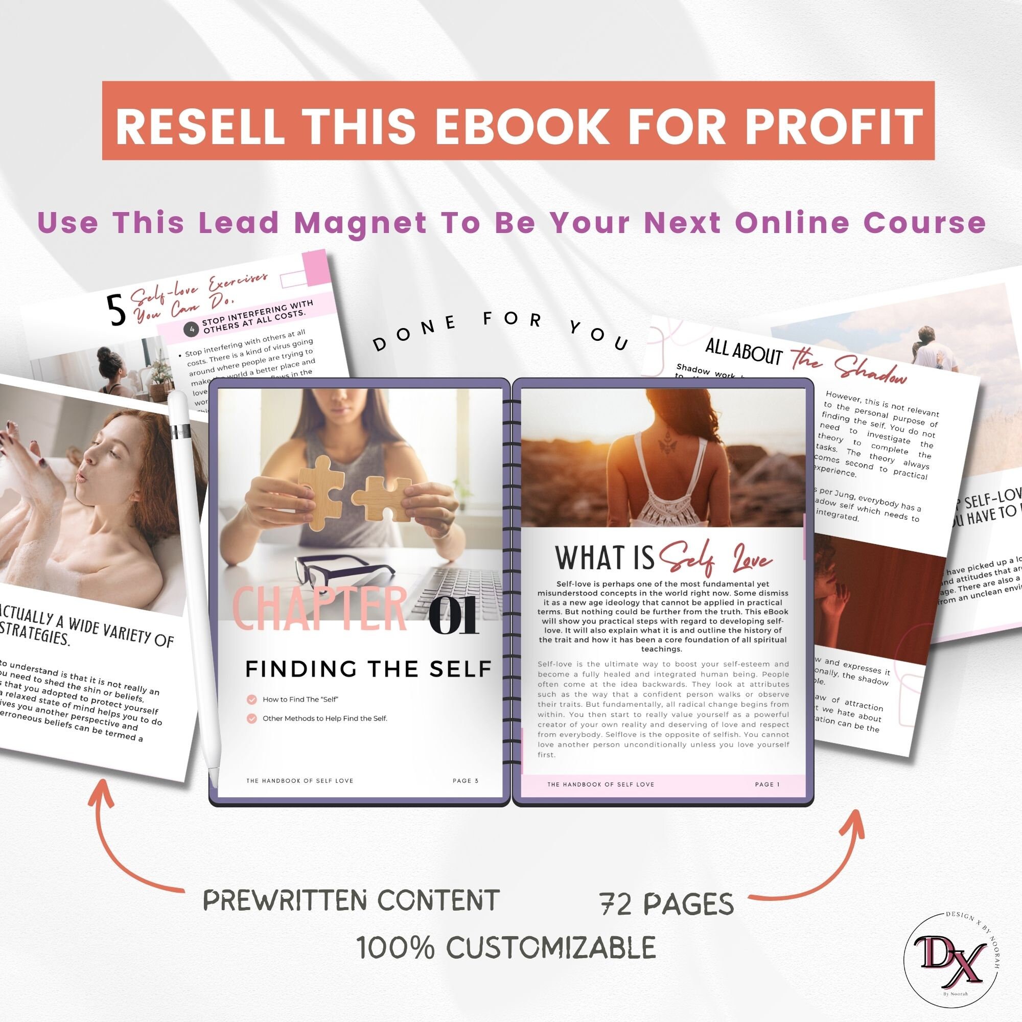 Self Love Workbook Canva Template Brandable Ecourse |doneforyou ...