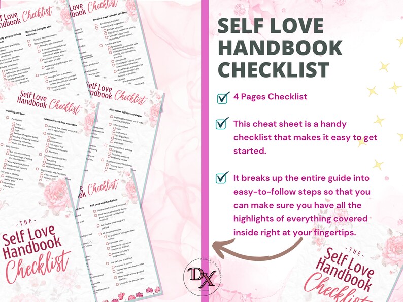Self Love Workbook Canva Template Brandable Ecourse doneforyou Editable ...