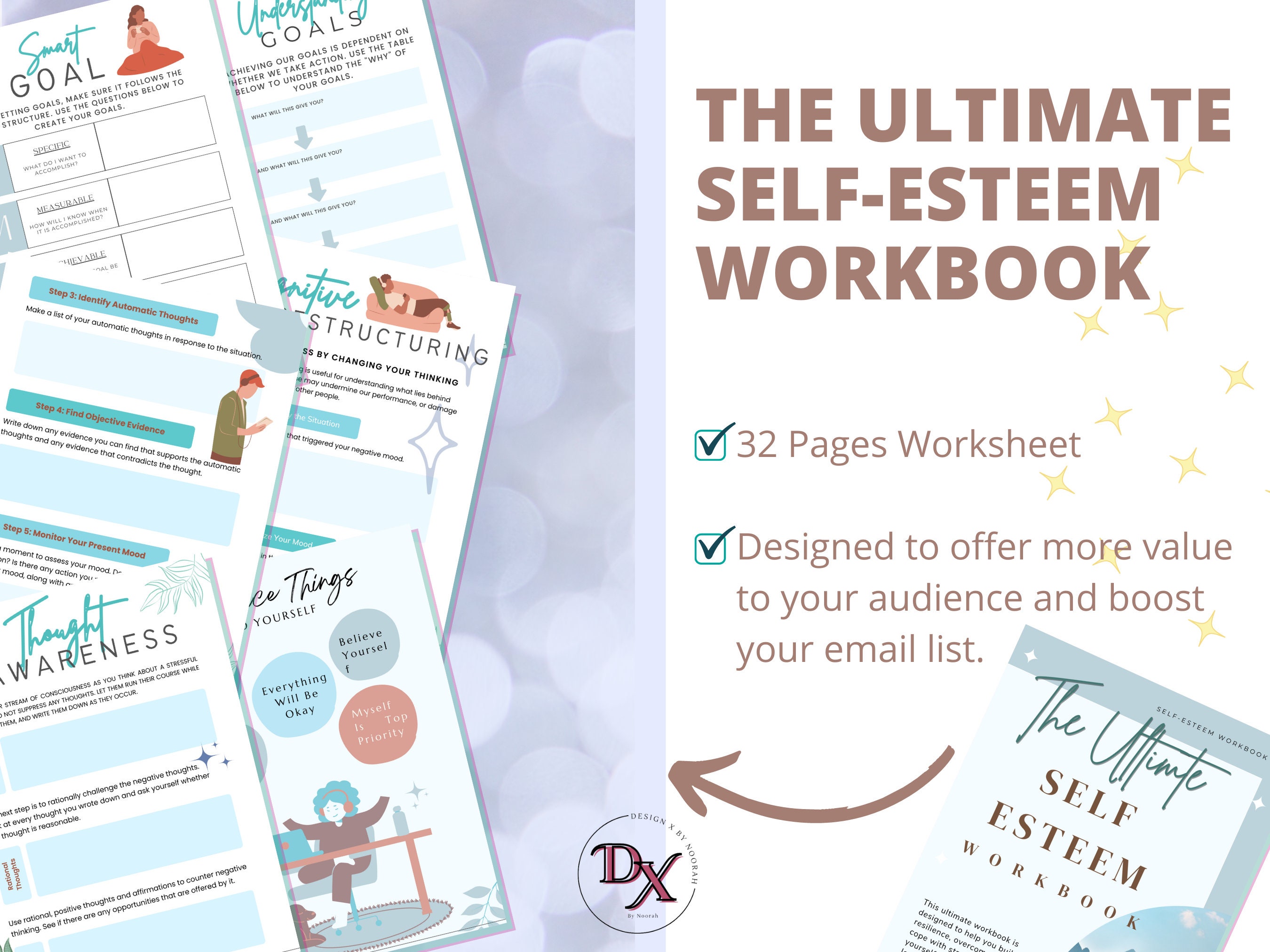 Done for You Self Esteem Brandable Workbook |self Confidence Worksheet ...