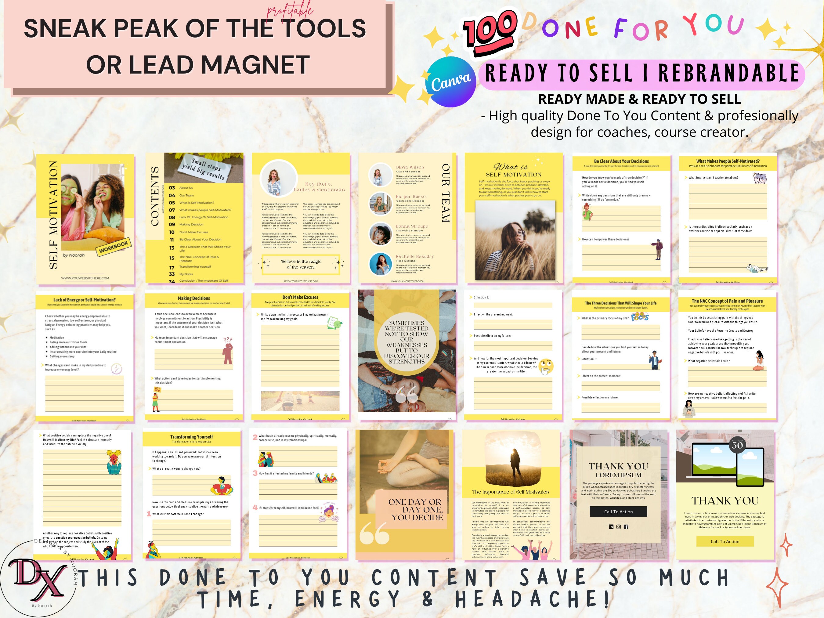 Done for You Self-motivation Lead Magnet Kit, Canva Template, Opt-in ...