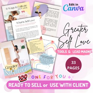 Greater Self-Love Coach Workbook, Life Coaching Tools, Done for you, Lead Magnet Coaching Workbook Template, Brandable coaching resources