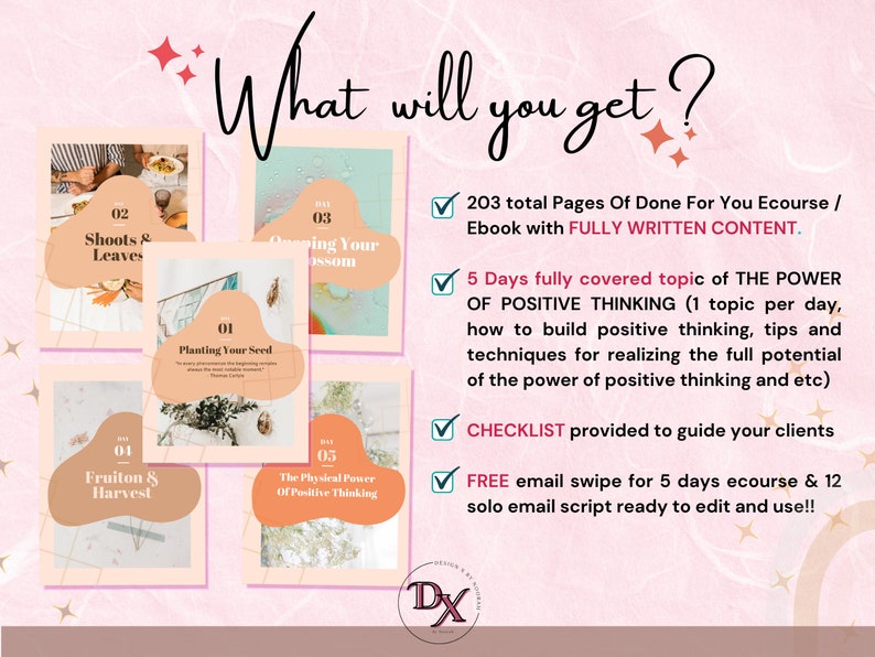 Done for you course,the power of positive thinking ,Life coaching tools,positive thinking workbook,Life coach template,Self improvement,Lead magnet workbook,self confidence book,therapy course,coaching content,Brandable ecourse,self help book
