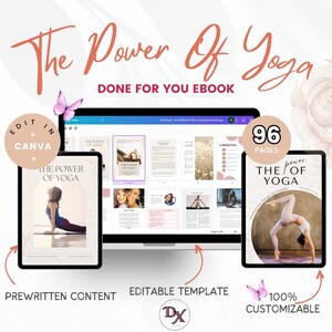 Done For You The Power Of Yoga Brandable Coaching Program,Workbook,Ebook | Content for Health Coaches, Yoga, Wellness, Meditation Coach