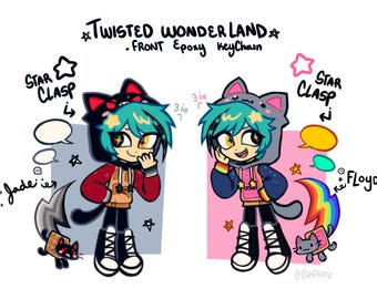 TWST Floyd + Jade keychains !!
