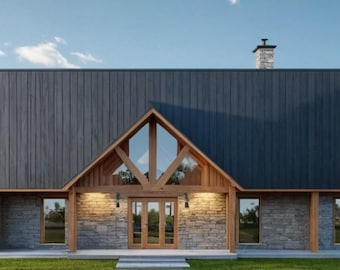 Modern Farmhouse Barndominium Plan: 4 Bed, 3 Bath (PDF)