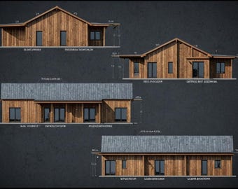 Modern Barndominium Plan: 3 Bedroom Farmhouse with Porch (PDF)