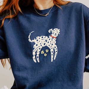 Dalmatian Dog Mom Comfort Colors Sweatshirt | Gift for dog mom | Shirt with Dalmatian | cartoon dog sweater | Birthday gift for dog lover