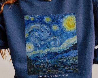 ヴァン・ゴッホ 星月夜 コンフォートカラー スウェットシャツ