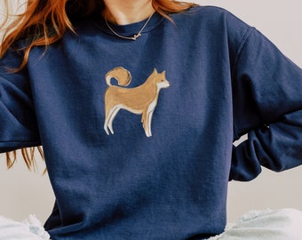 Shiba Inu Dog Mom sweatshirt, gift for Shiba Inu owner, sweatshirt with dog on it, mother&#39;s day gift, sister gift, gift for shelter worker